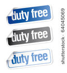 duty free stickers set