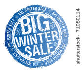 big winter sale rubber stamp.
