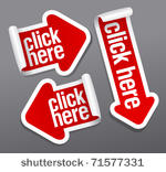 click here stickers set.