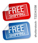 free shipping stickers set.
