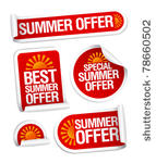 best summer offers stickers set.