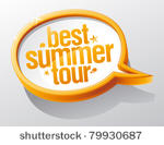 best summer tour speech bubble.