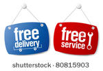 free delivery signs set.