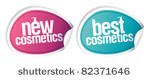 new best cosmetics stickers set.
