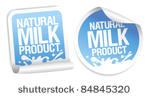 natural milk product stickers.