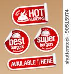 best hot burgers  stickers pack.