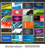 set of business cards