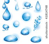 set of water drops. vector...