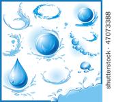 set of water design elements. ...