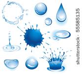 collection of water. vector...