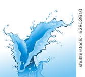 water splash.  vector...