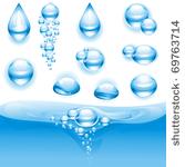 set of water drops. vector...
