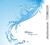 water splash.  vector...