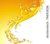 orange juice splash. vector...