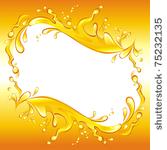 orange juice frame. vector...