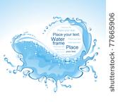 water frame with bubbles. wave. ...