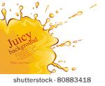 orange juice background. vector ...