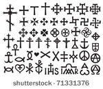 heraldic crosses and christian...