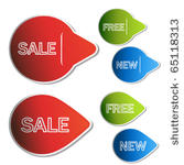 vector sale stickers