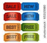 vector sale tickets