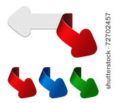 vector set of arrow stickers