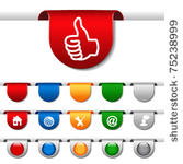 vector announcement labels