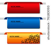 vector set of banners