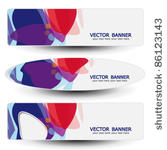 vector set of blot banners  ...