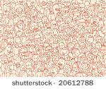 cheering crowd doodle    visit...