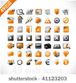 49 glossy web icons and design...