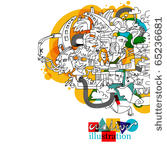 creative funky illustration