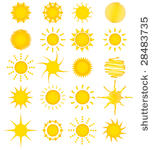 twenty summer suns vector...