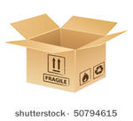 open card box icon for delivery ...