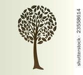 floral tree silhouette