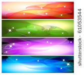 set of abstract banner...