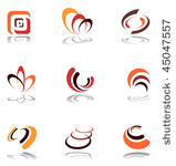design elements in warm colors. ...