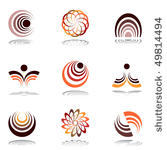 design elements in warm colors. ...