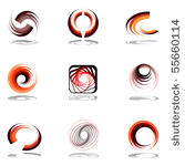 design elements in warm colors. ...