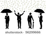 silhouettes of a businessman...