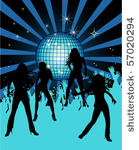 abstract party poster with...