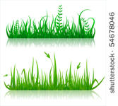 reflected vector grass pattern