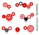 vector gear and cogwheel set...
