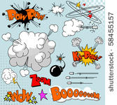 set of comic elements for your...