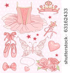 set of princess ballerina...