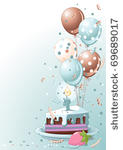 clipart blue  lustration of a...