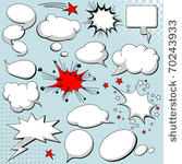 comics style speech bubbles  ...