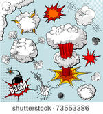 comic book explosion elements...