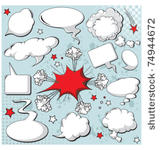 comics style speech bubbles  ...