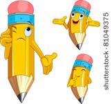 pencil character different...