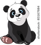 very cute sitting panda